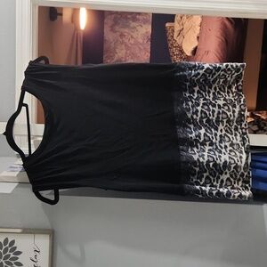 all saints black and leopard silk  shirt  sz small